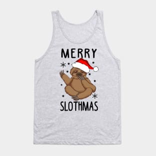 Merry Slothmas Ugly Christmas Sweatshirt Tank Top
